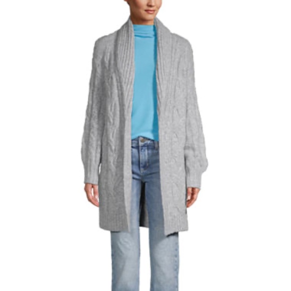 NEW  Thick Midi Length a.n.a Women  Long Sleeve Open Front Cardigan COAT L - Picture 1 of 11